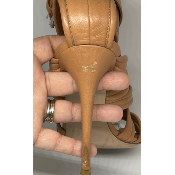 GIANVITO ROSSI Kim Kardashian Strappy Ankle Cuff Camel Heel Sandals - Picture 13 of 16